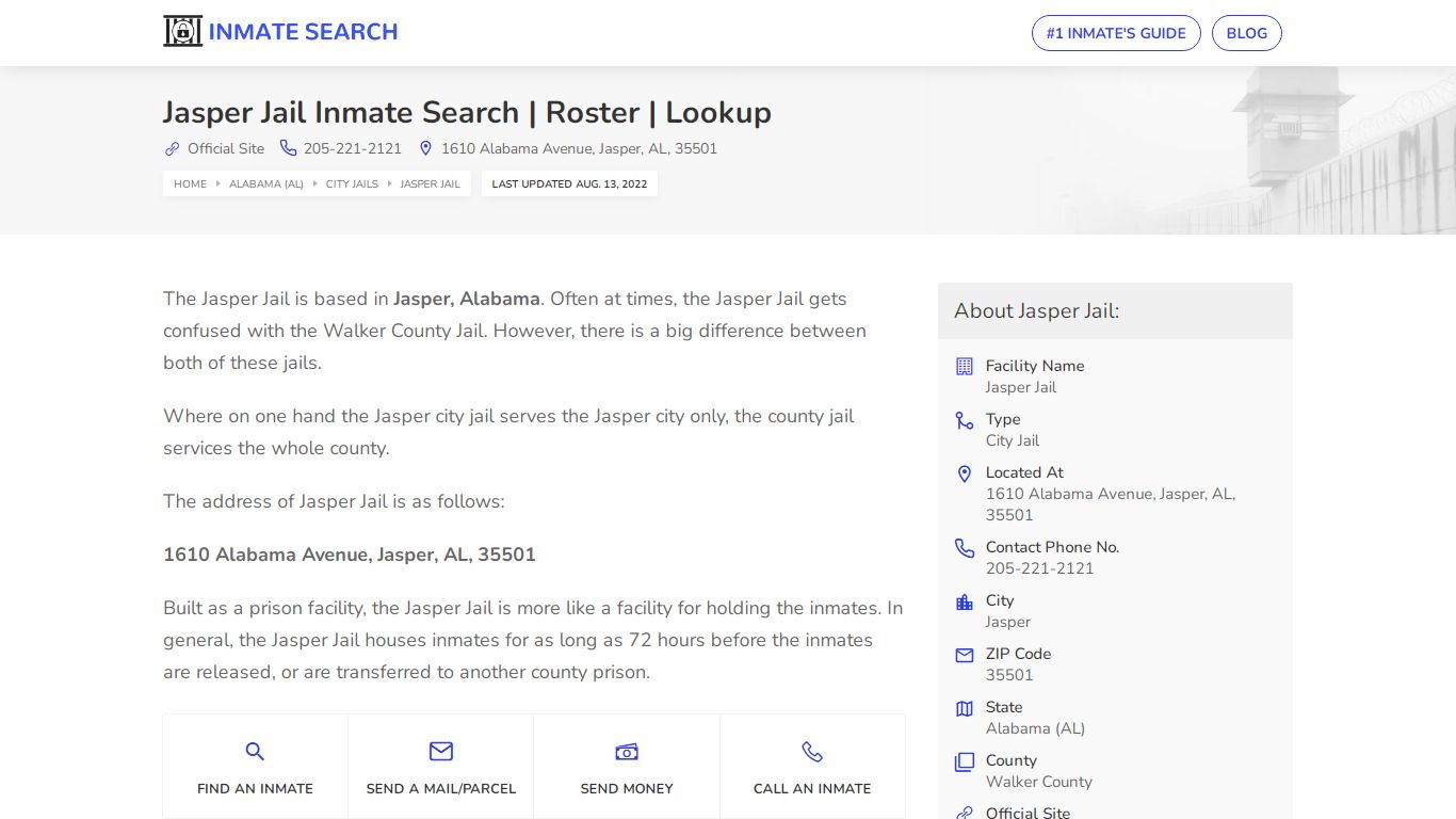 Jasper Jail Inmate Search | Roster | Lookup